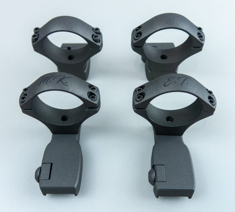 Scope Rings (H-237 Tungsten) with Custom Lettering (H-146 Graphite Black)