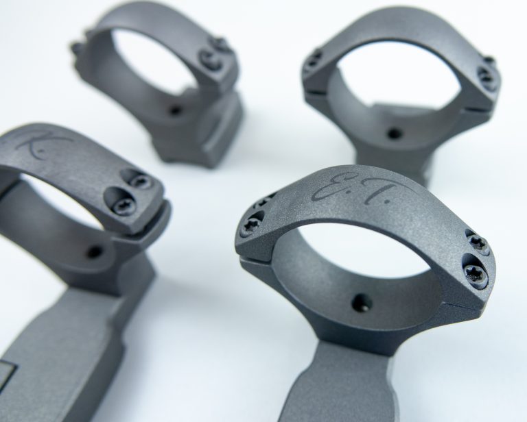 Scope Rings (H-237 Tungsten) with Custom Lettering (H-146 Graphite Black)